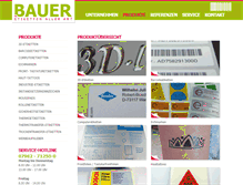 Tablet Screenshot of bauer-etikett.de